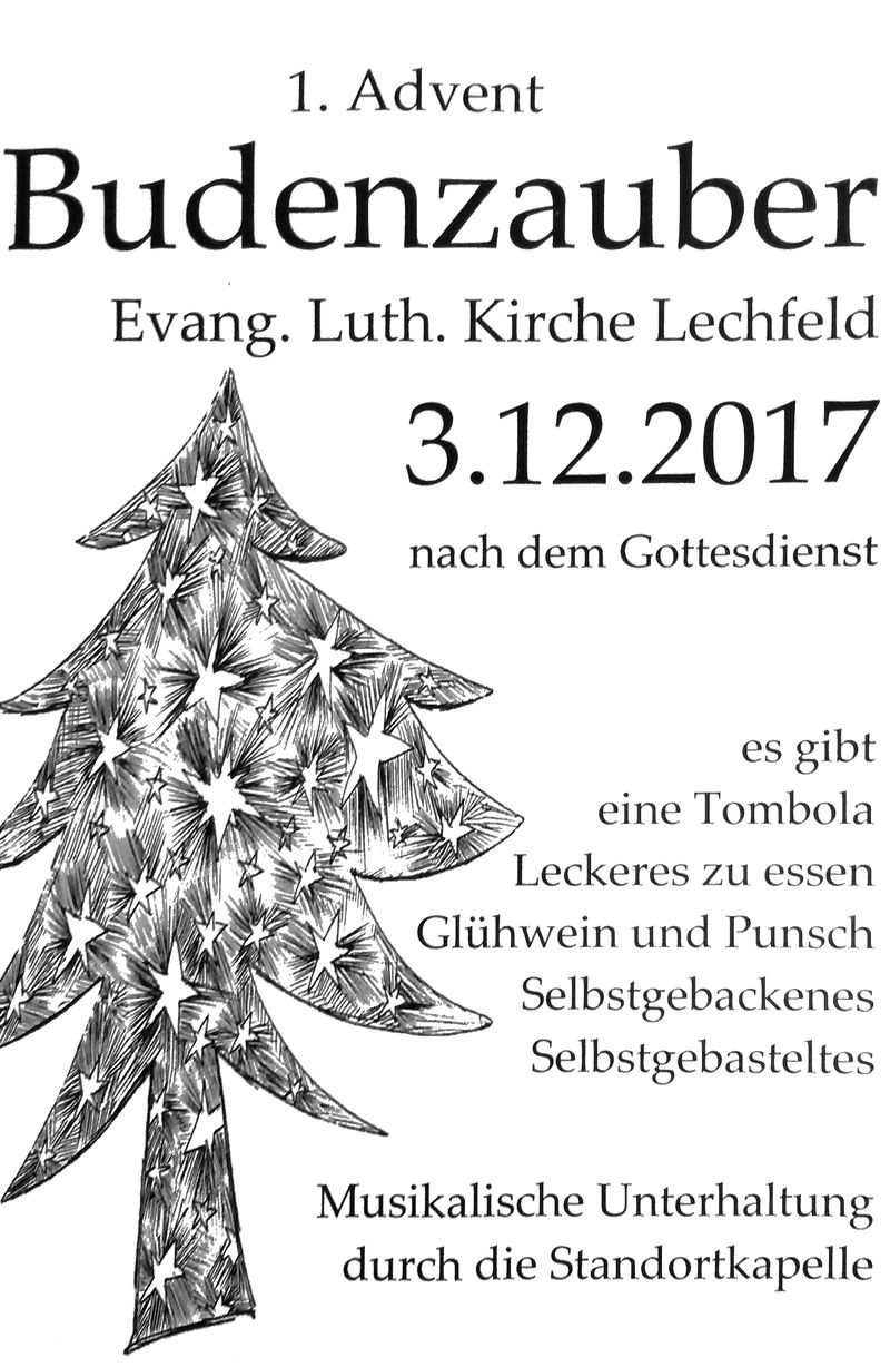 Plakat Budenzauber am 3.12.2017