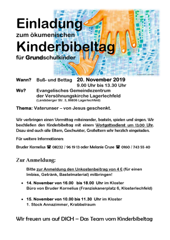 Plakat Kinderbibeltag 2019