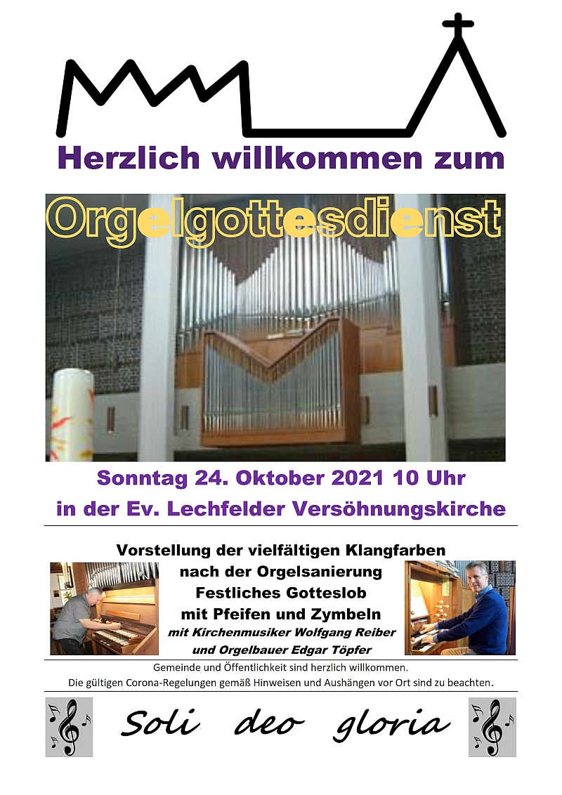Plakat Orgelgottesdienst